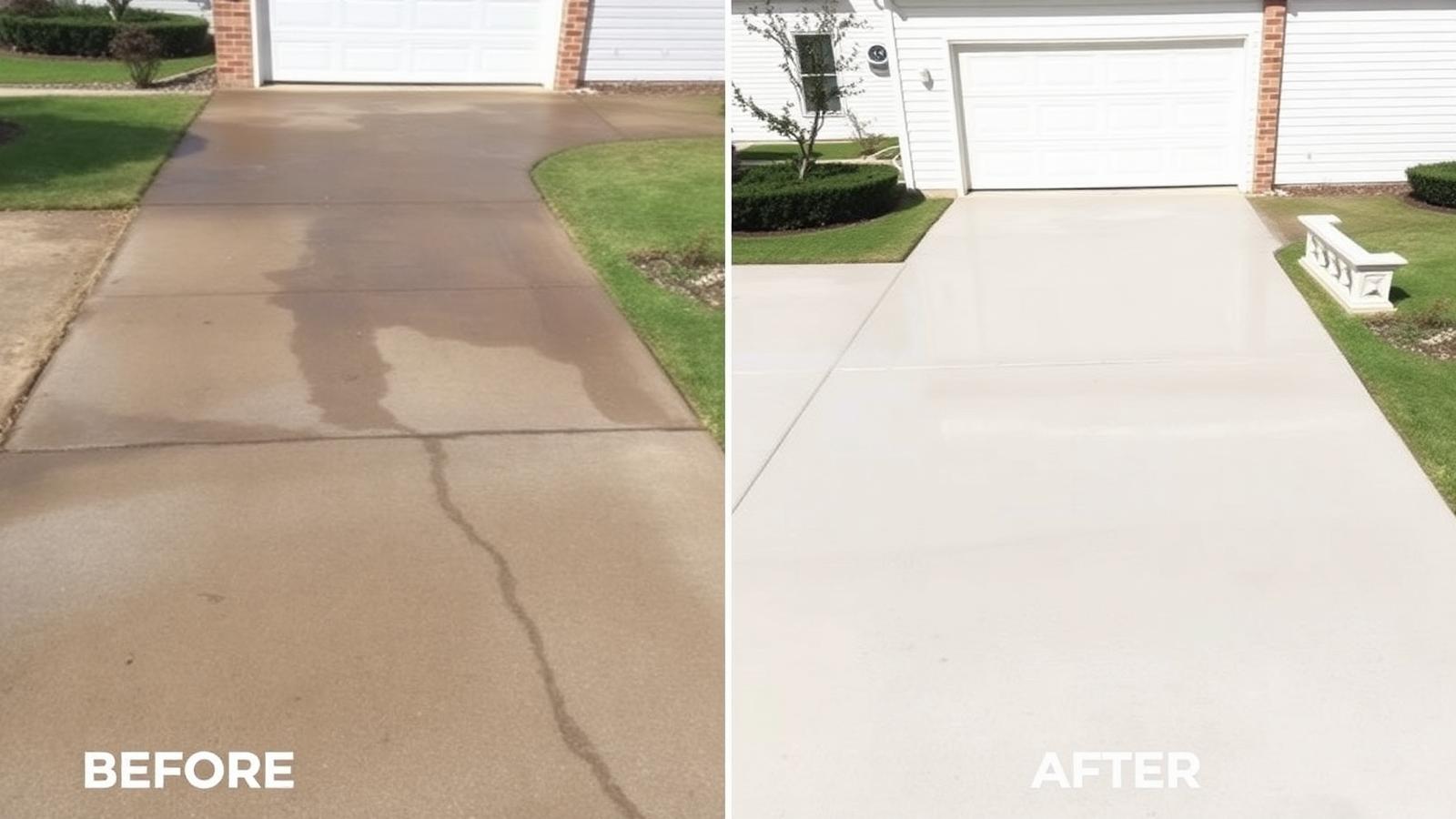 Pressure washing transformation